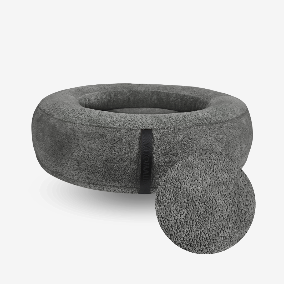 Donut Hundebettbezug Teddy Grau – Wechselbezug