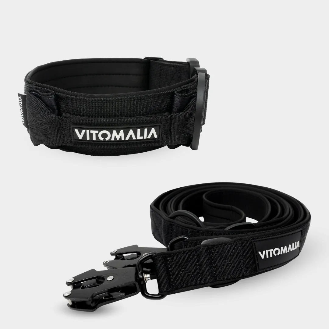 Bundle Extreme Edition Schwarz Set - Halsband + 2,2m dreifach verstellbar Hundeleine