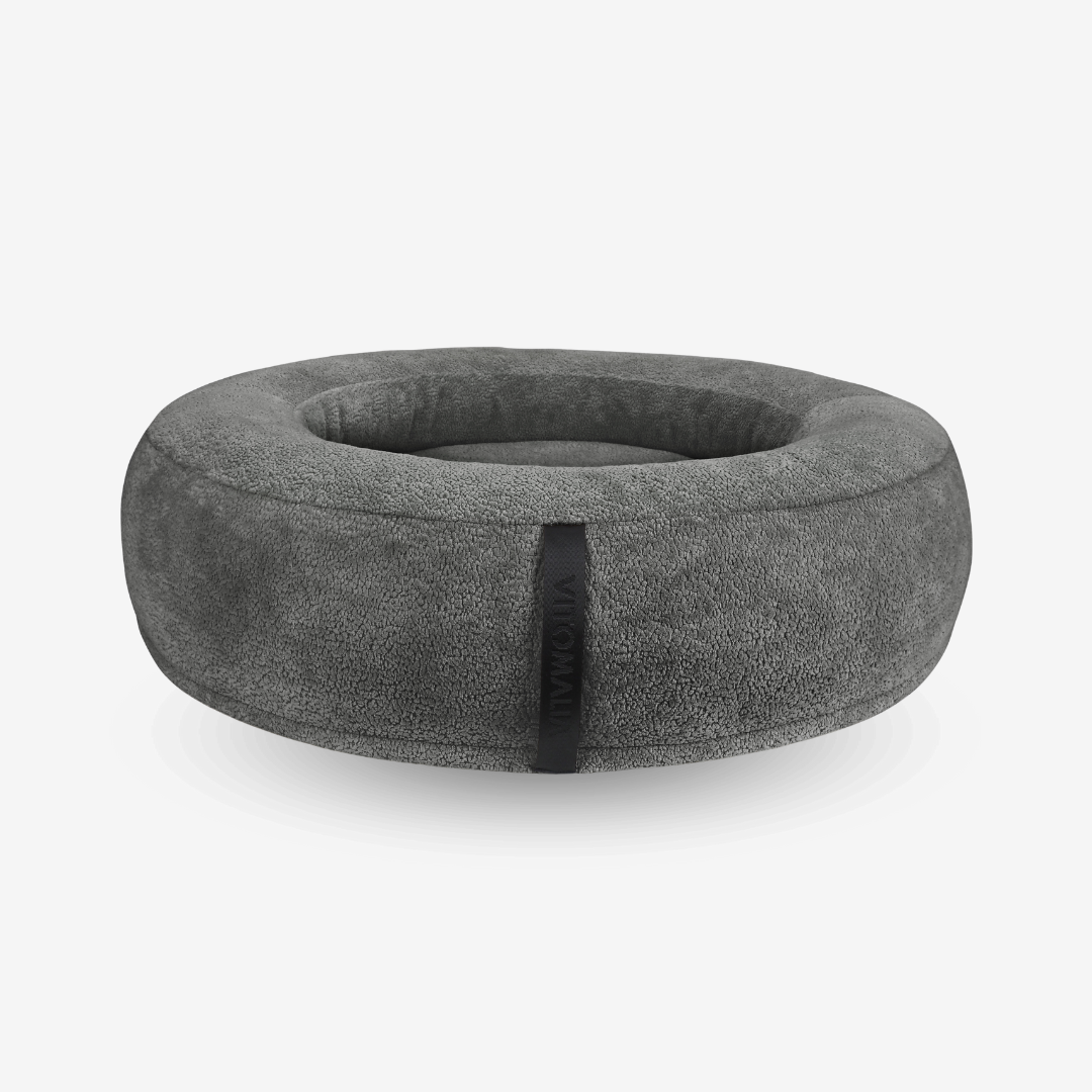 Orthopädisches Donut-Hundebett Grau – Gelenkschutz