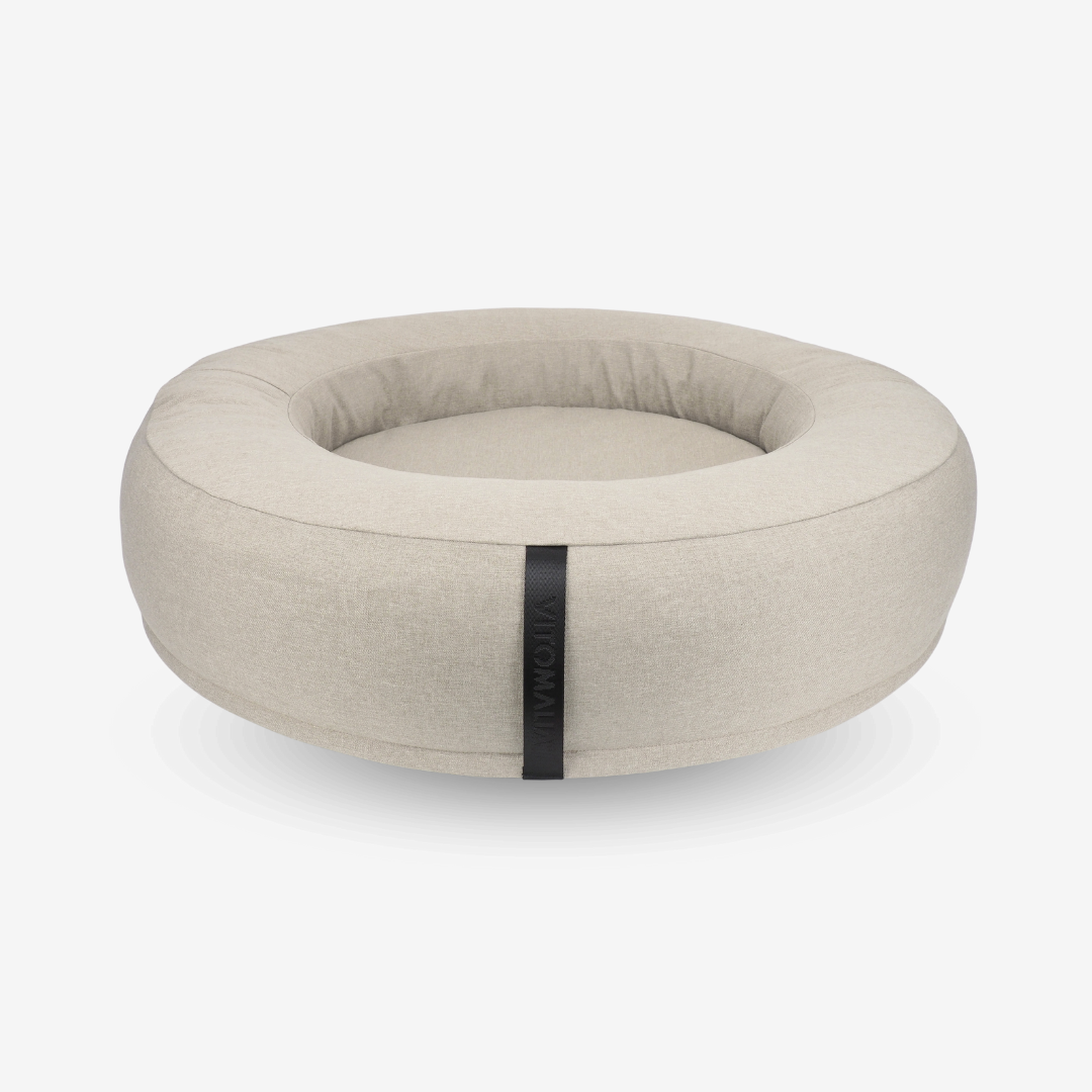 Orthopädisches Donut-Hundebett Beige