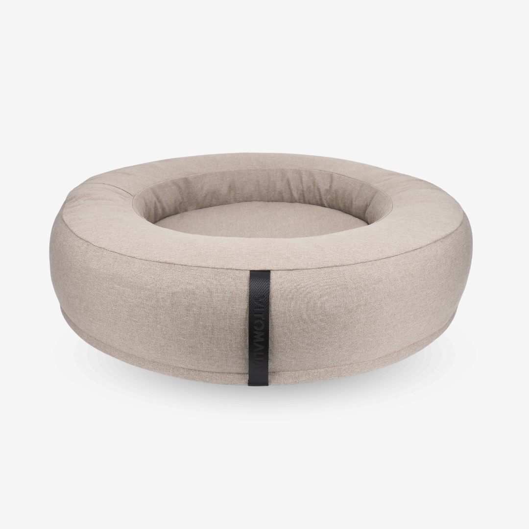 Orthopädisches Donut-Hundebett Taupe