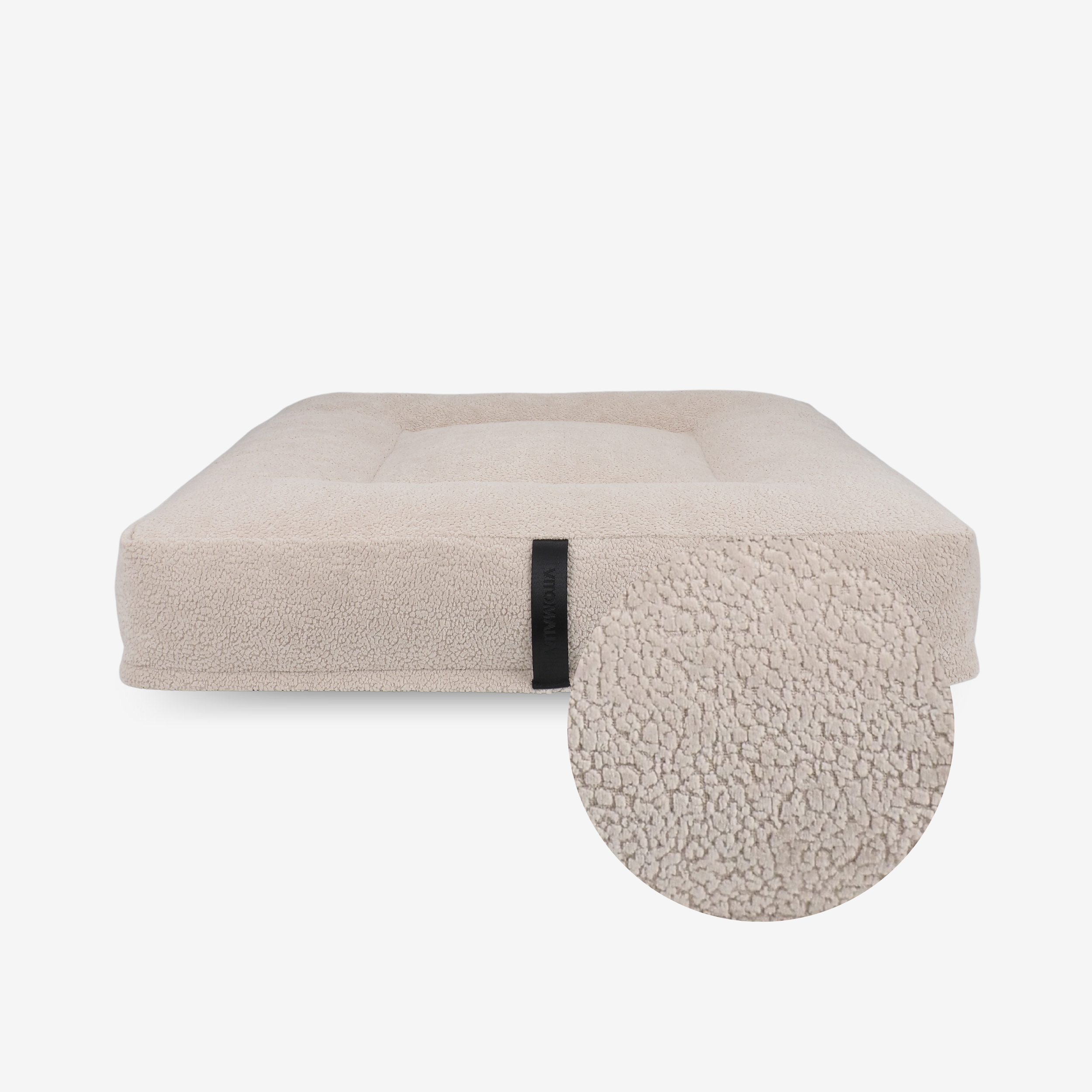 Cover Quadratisches Hundekissen – RePET Teddy in Beige