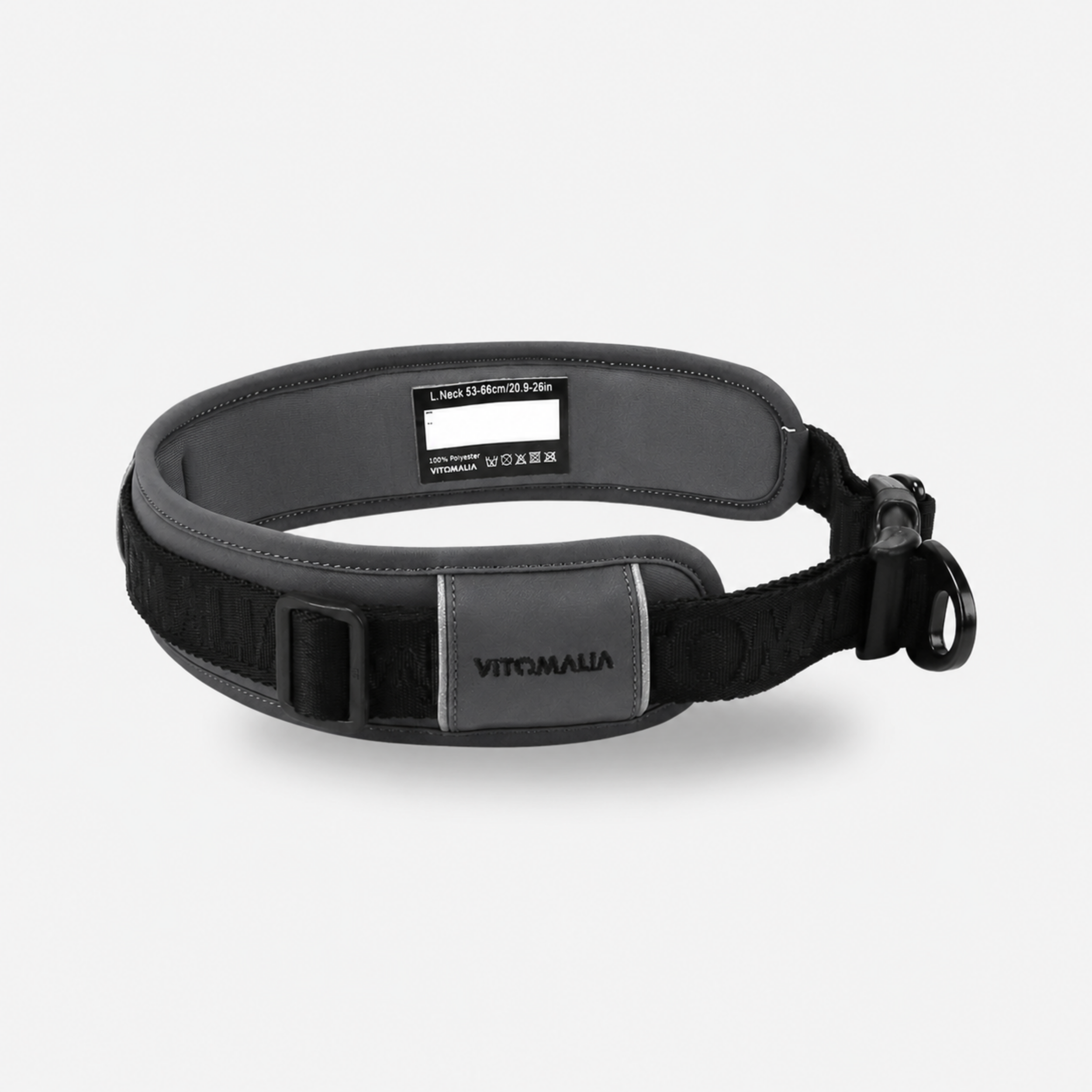 Reflektierendes Hundehalsband Anthrazit