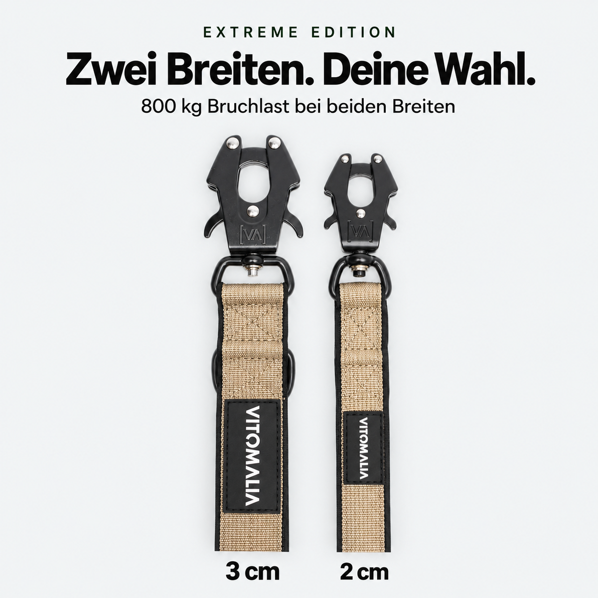 Extreme Edition Führleine beige – 2 und 3 cm Breite