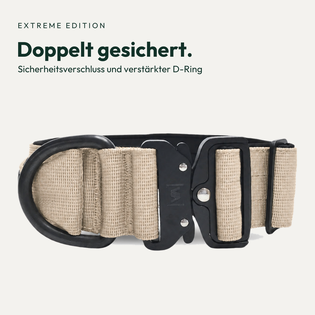 Vitomalia Extreme Edition Beige – Sicherheitsverschluss und D-Ring