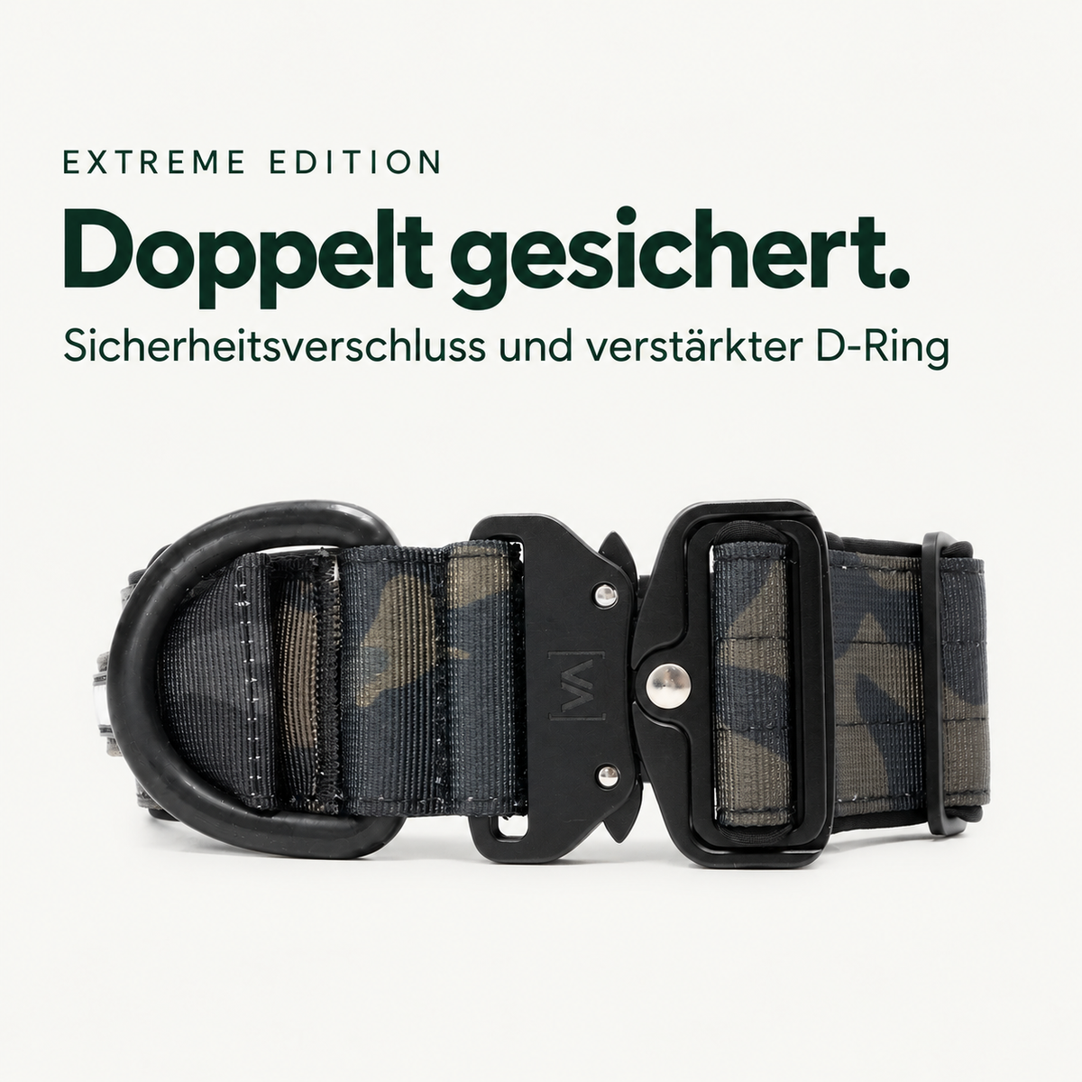 Vitomalia Extreme Edition camouflage – Doppelt gesichert: Sicherheitsverschluss und verstärkter D-Ring
