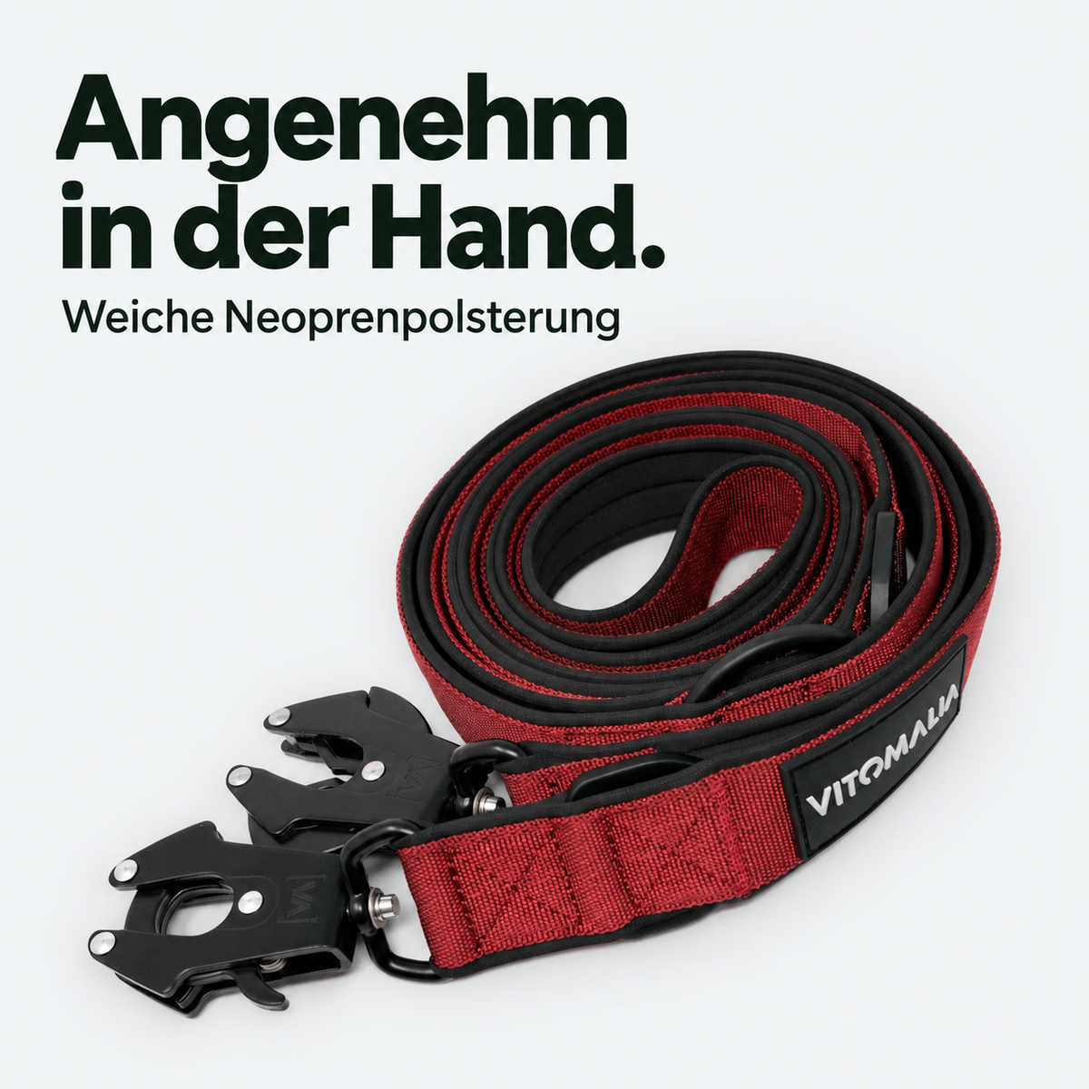 Extreme Edition verstellbare Leine bordeaux – Weiche Neoprenpolsterung