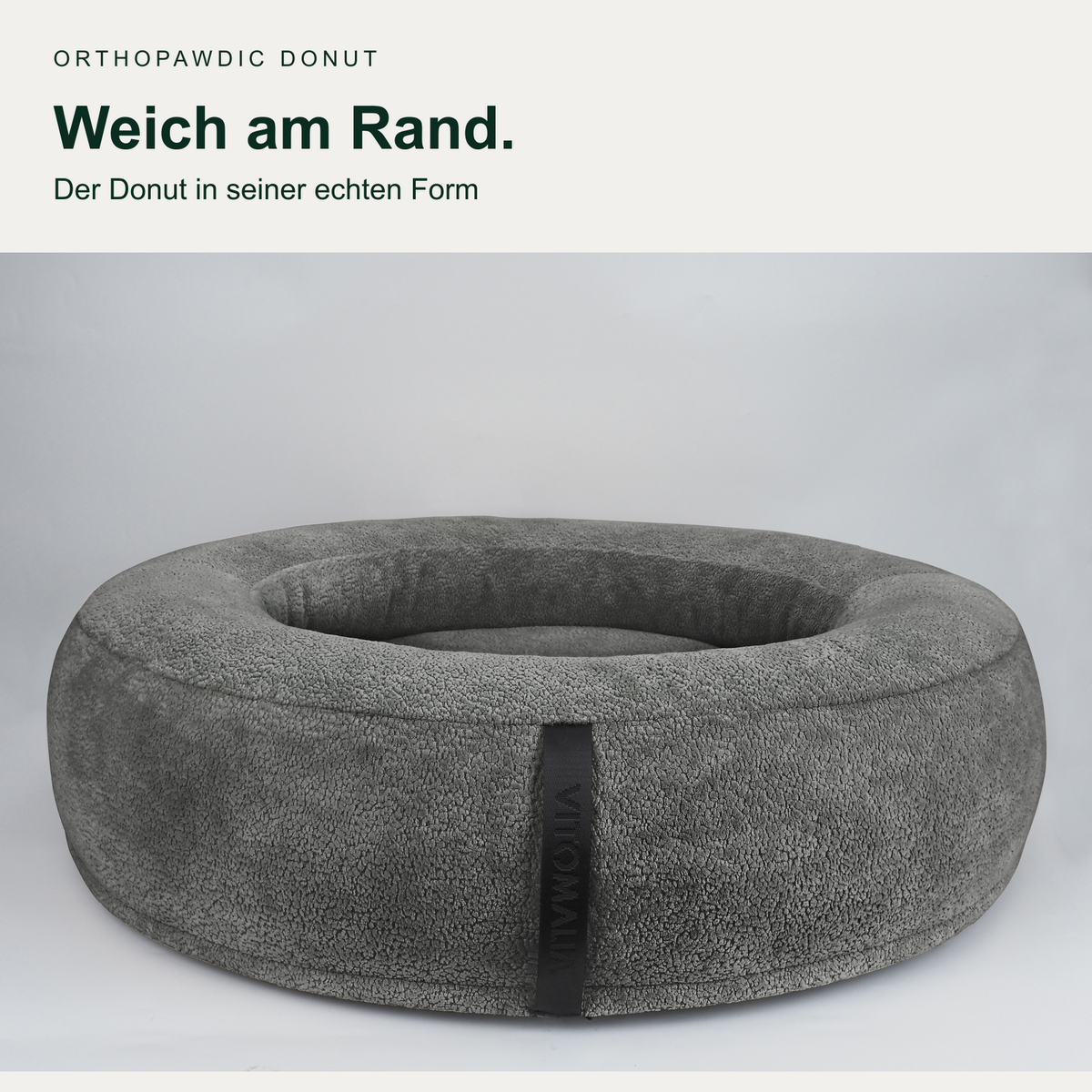OrthoPawdic Donutbett Grau – Form