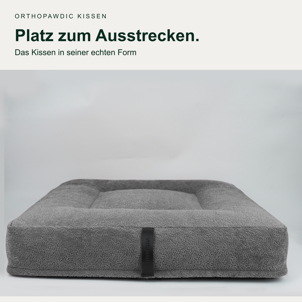 OrthoPawdic Hundekissen Grau – Form