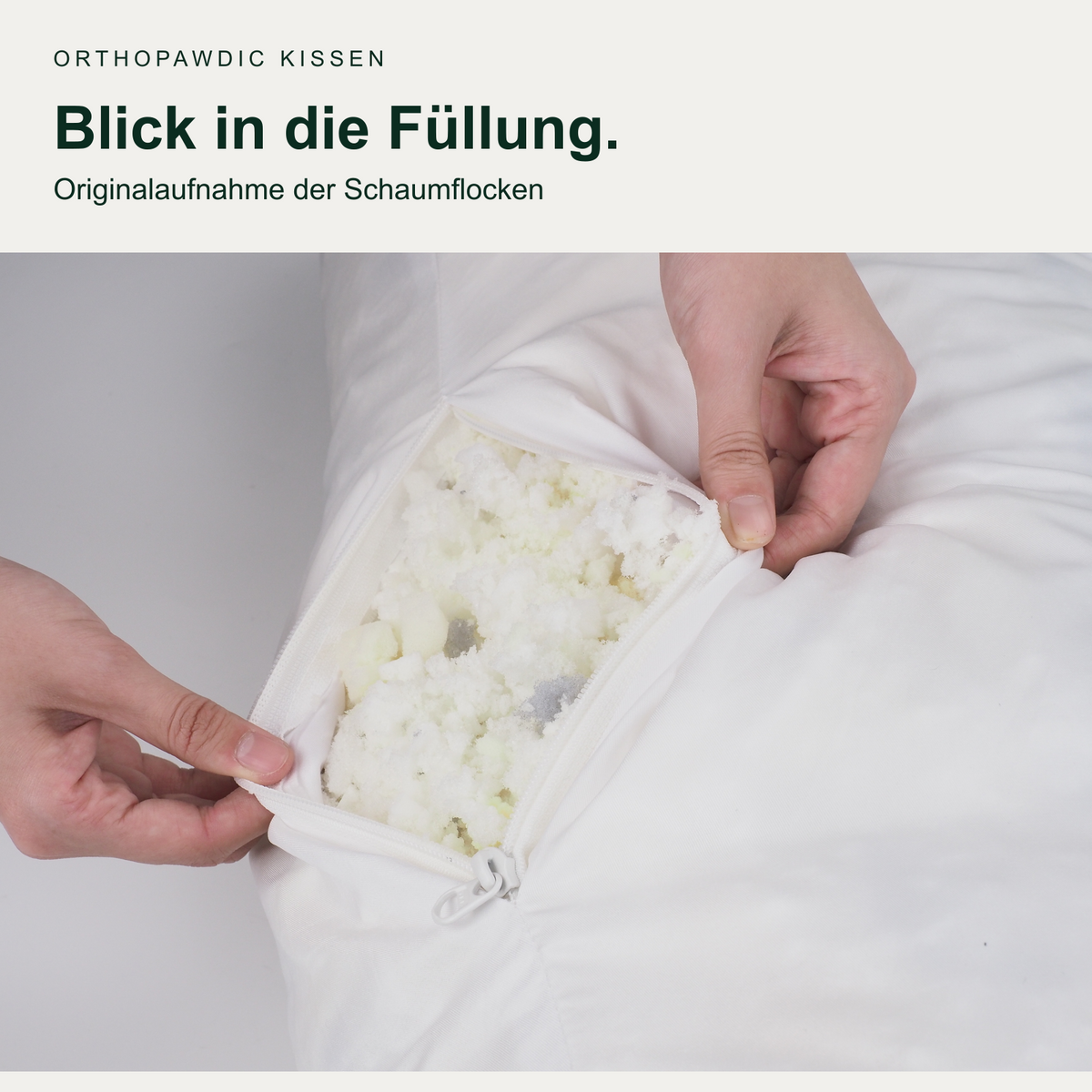 OrthoPawdic Hundekissen Grau – Innenleben
