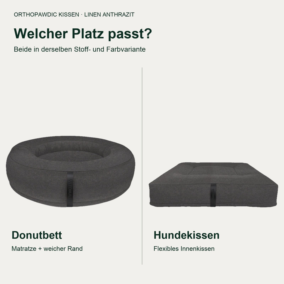 OrthoPawdic kissen linen anthrazit – Produktbild 6
