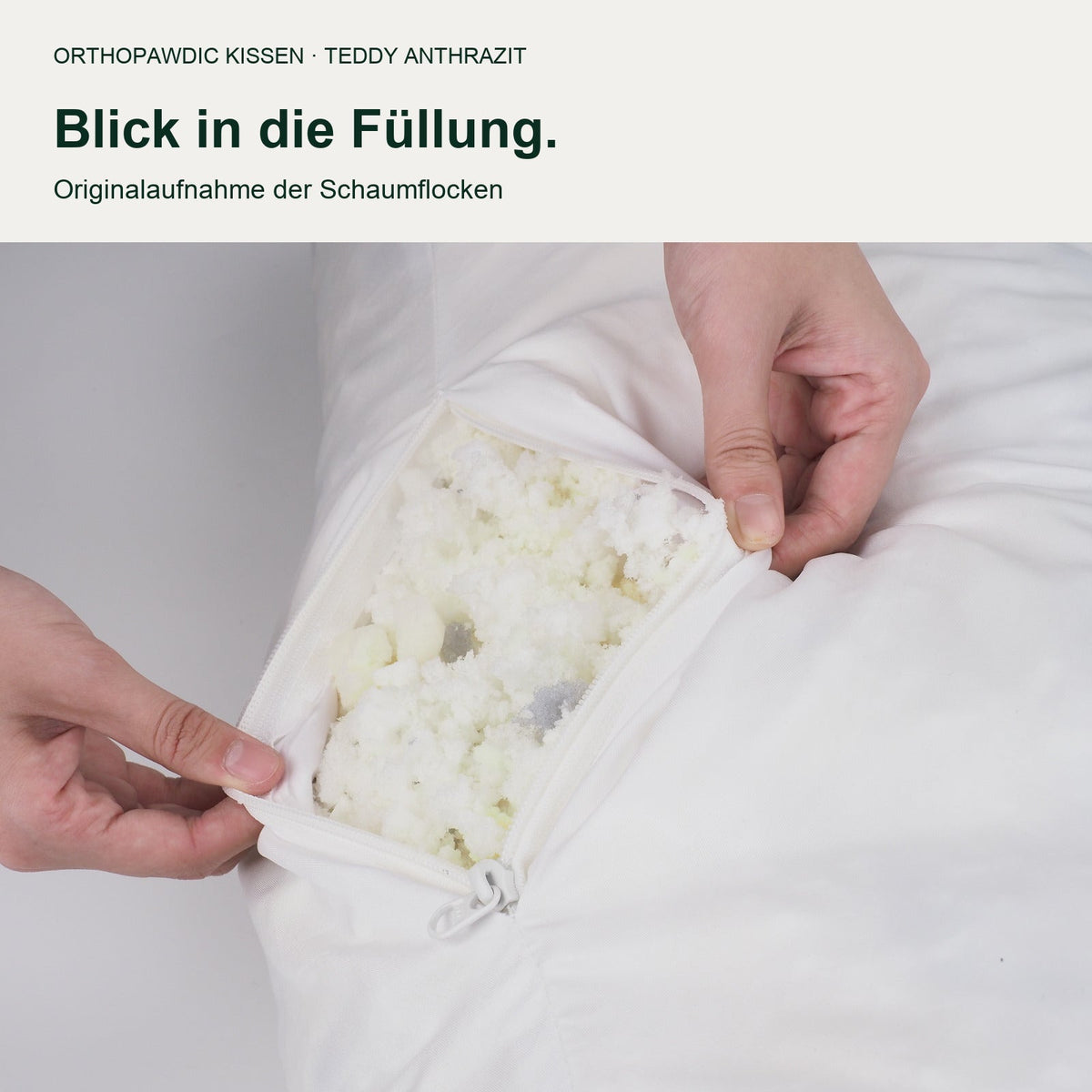 OrthoPawdic kissen teddy anthrazit – Produktbild 3