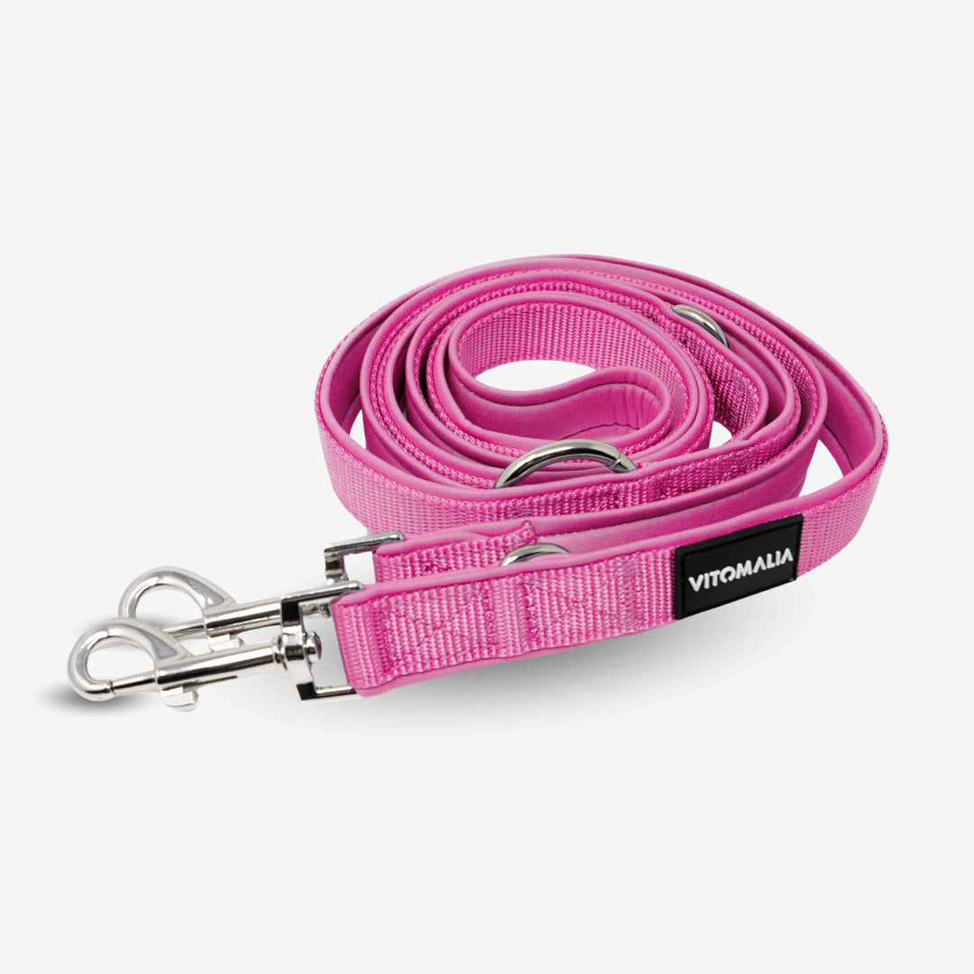 Classique Laisse pour chien Classic Edition Rose - 2,2m triple réglage