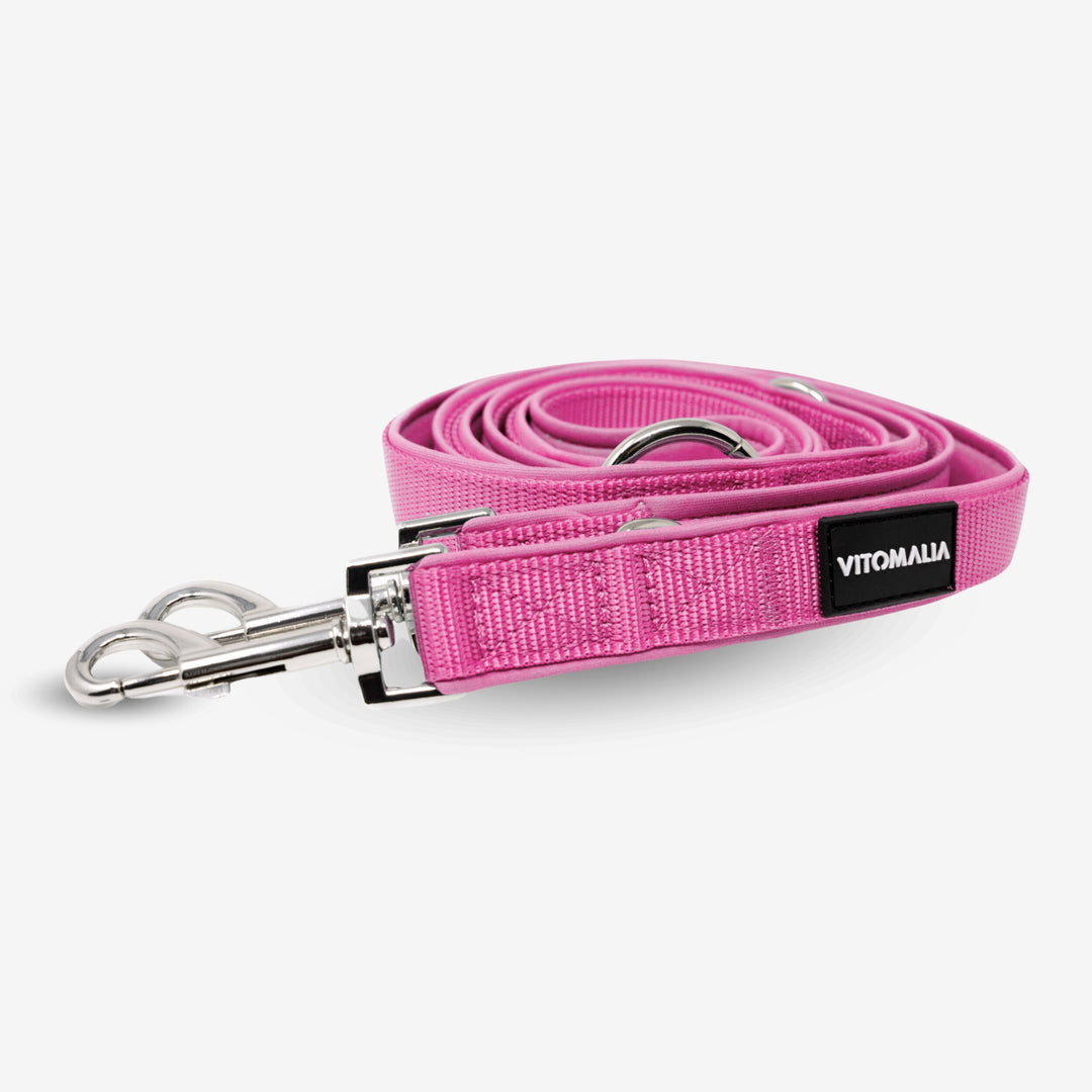 Classique Laisse pour chien Classic Edition Rose - 2,2m triple réglage