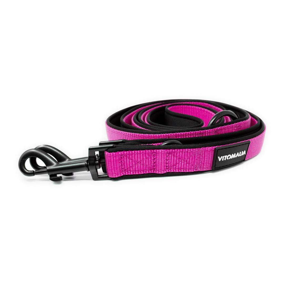 Hundeleine Classic Nero Edition Pink - dreifach verstellbar - Vitomalia - Hundeleine