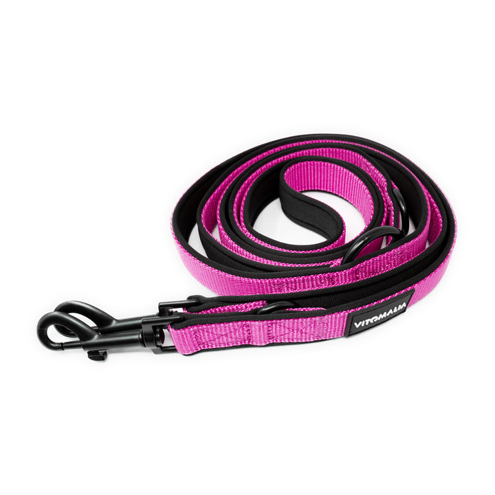 Hundeleine Classic Nero Edition Pink - dreifach verstellbar - Vitomalia - Hundeleine