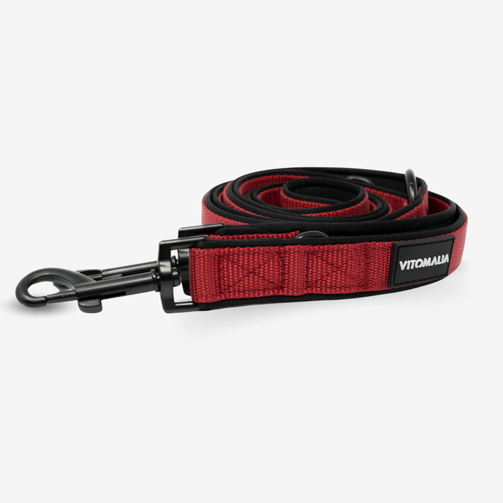 Laisse pour chien Classic Nero Edition Bordeaux - triple réglage