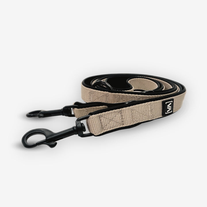 Classic Nero Edition Beige Dog Leash - triple adjustable