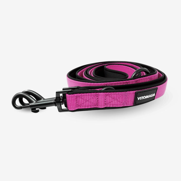 Guinzaglio per cane Classic Nero Edition Pink - tripla regolazione