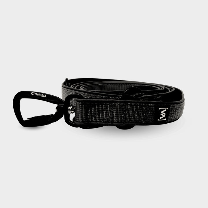 Dog Leash Easy Go Edition Black - 2m triple adjustable