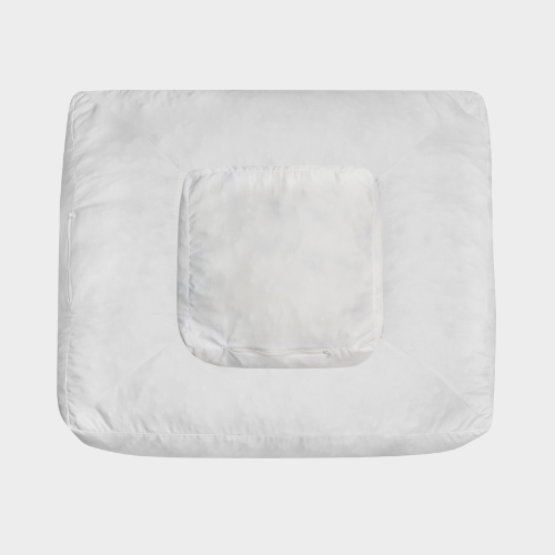 Ergonomisches Hundekissen Quadratisch – RePET Teddy in Beige