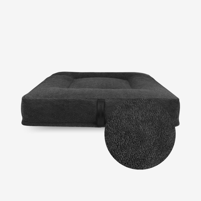 Cover square dog cushion - RePET Teddy in anthracite