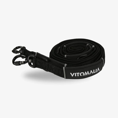 Reflective 3-way adjustable Dog Leash anthracite - 2.2m