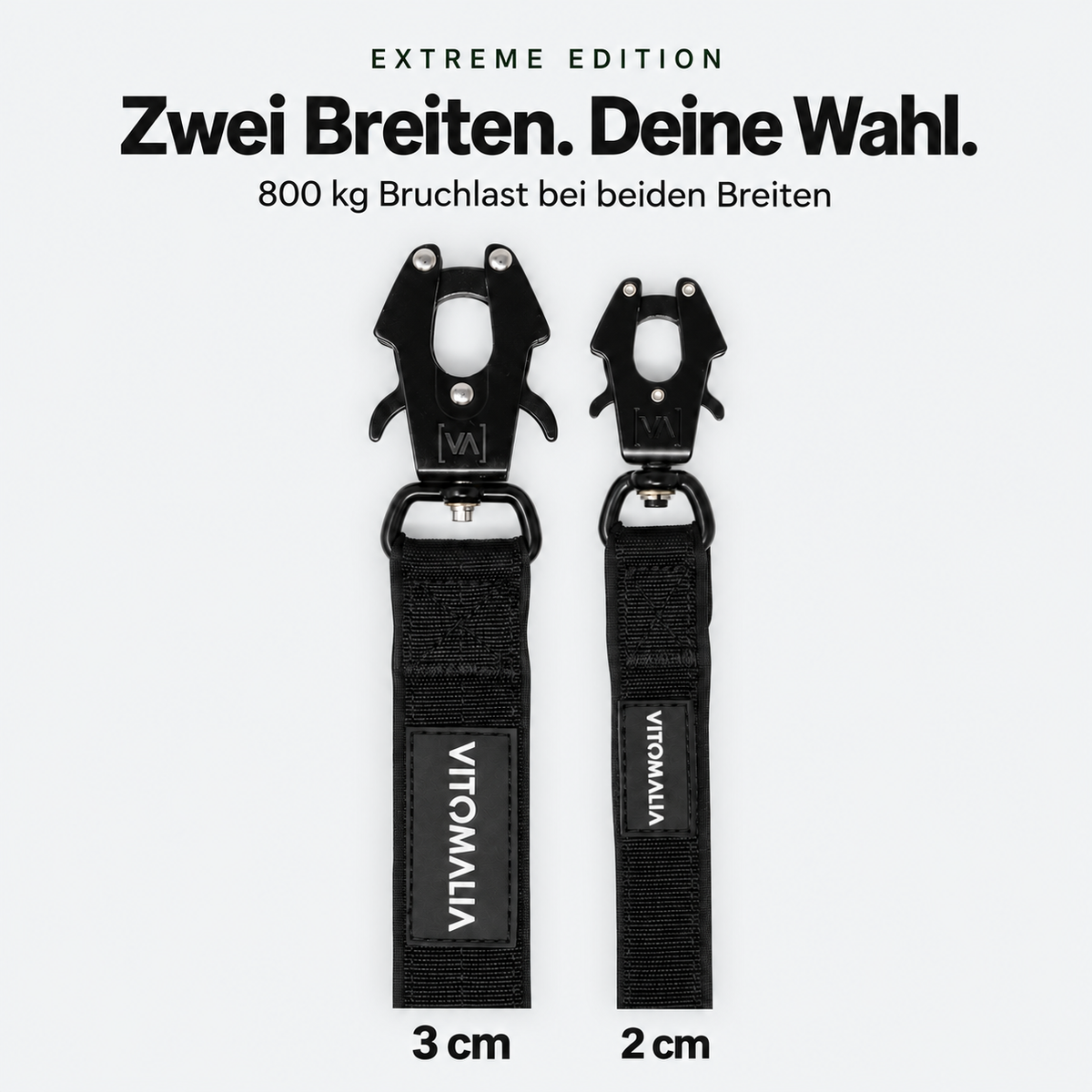 Extreme Edition Führleine schwarz – 2 und 3 cm Breite