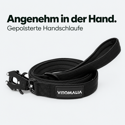 Extreme Edition Führleine schwarz – Gepolsterte Handschlaufe
