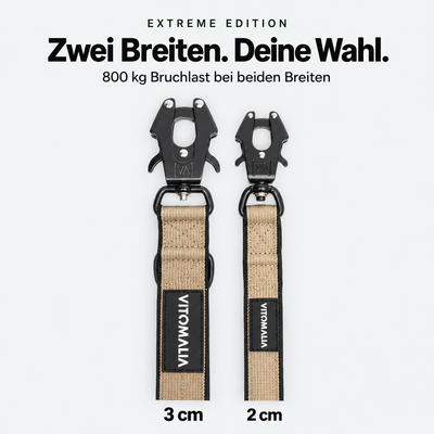 Extreme Edition Führleine beige – 2 und 3 cm Breite