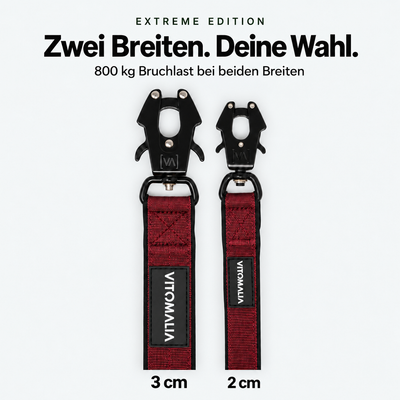 Extreme Edition Führleine bordeaux – 2 und 3 cm Breite