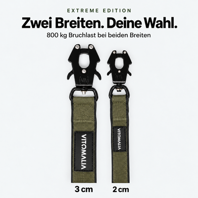Extreme Edition Führleine khaki – 2 und 3 cm Breite