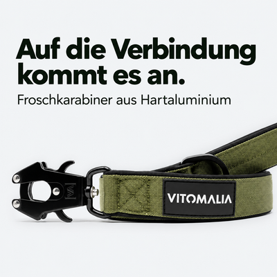 Extreme Edition Führleine khaki – Froschkarabiner aus Hartaluminium