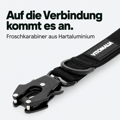 Extreme Edition Kurzführer schwarz – Froschkarabiner aus Hartaluminium