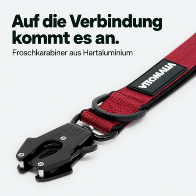 Extreme Edition Kurzführer bordeaux – Froschkarabiner aus Hartaluminium