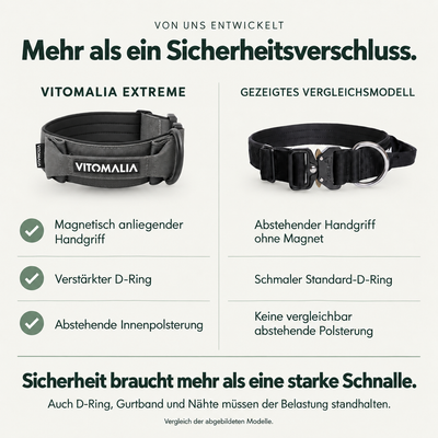 Vitomalia Extreme Edition anthrazit – Vergleich der abgebildeten Halsbandmodelle