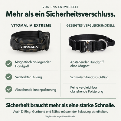 Vitomalia Extreme Edition camouflage – Vergleich der abgebildeten Halsbandmodelle