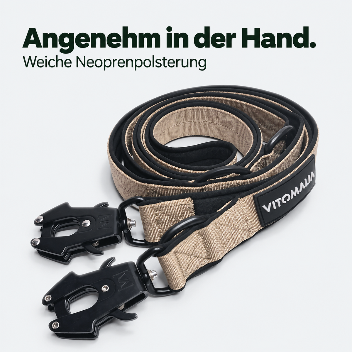 Extreme Edition verstellbare Leine beige – Weiche Neoprenpolsterung