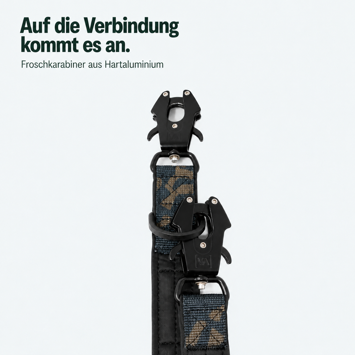 Extreme Edition verstellbare Leine camouflage – Froschkarabiner aus Hartaluminium