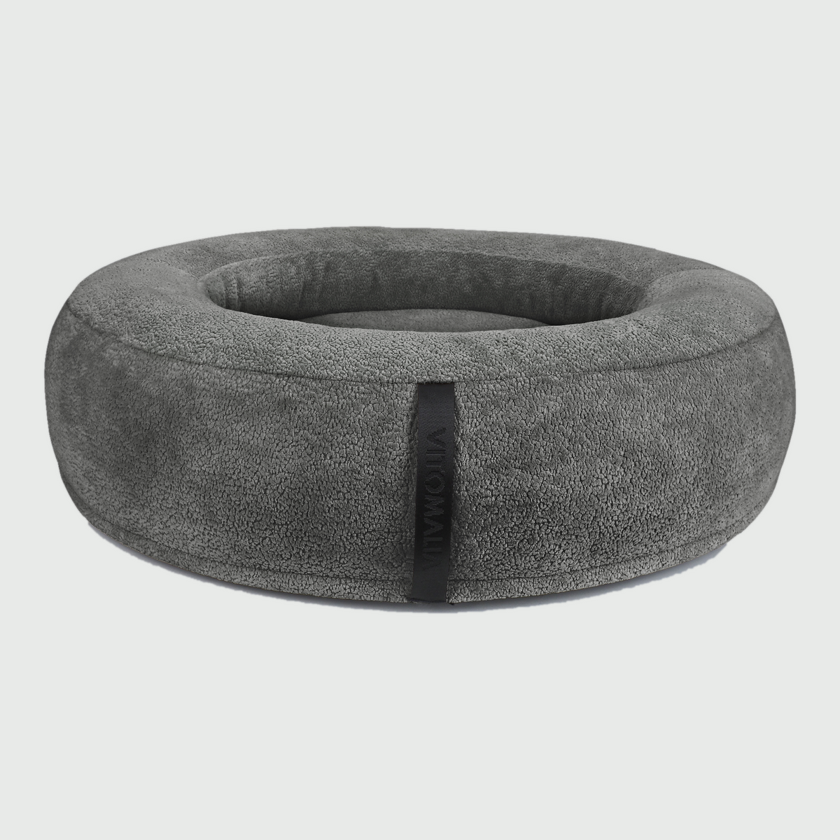 OrthoPawdic Donutbett RePET Teddy Grau freigestellte Original-Produktansicht