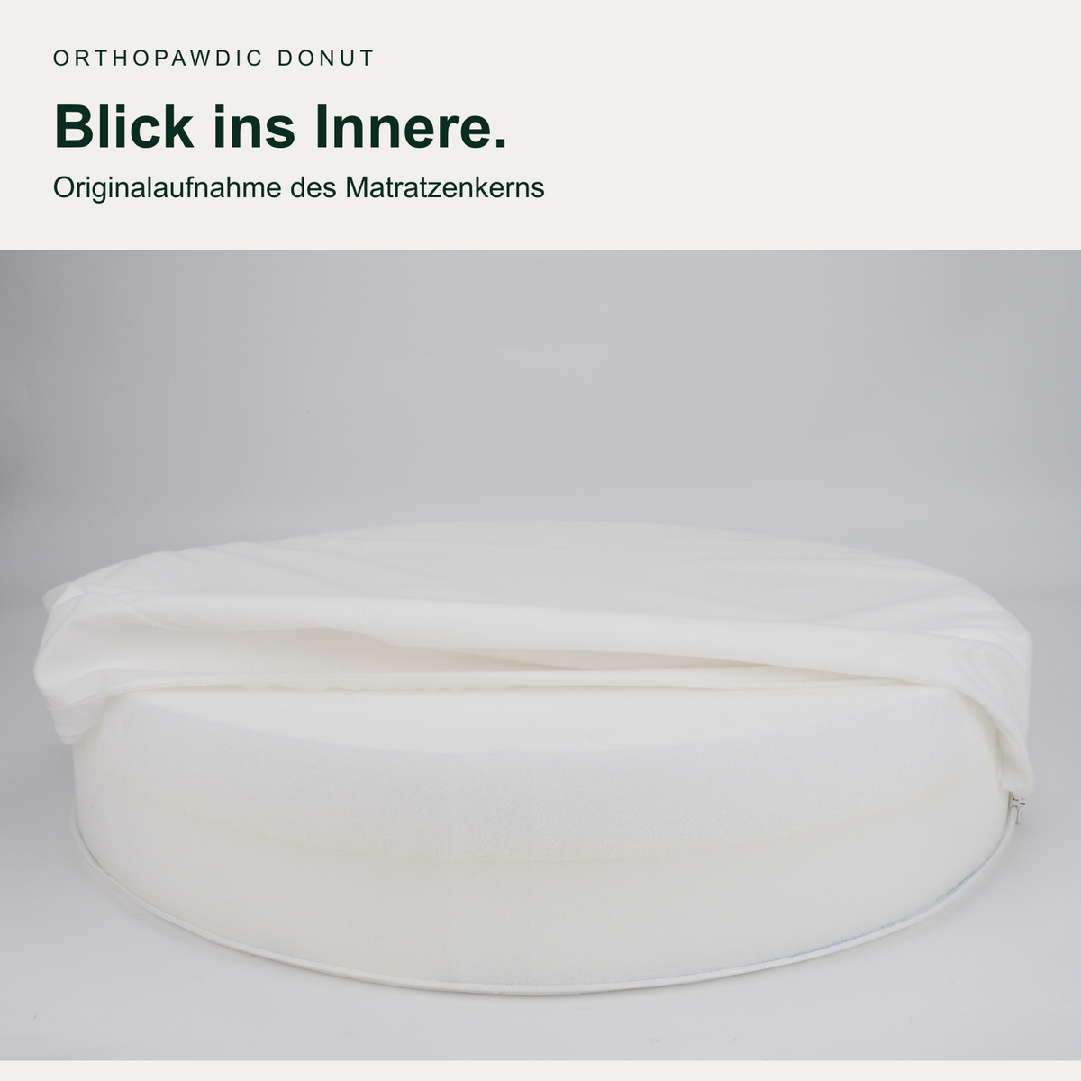 OrthoPawdic Donutbett Grau – Innenleben