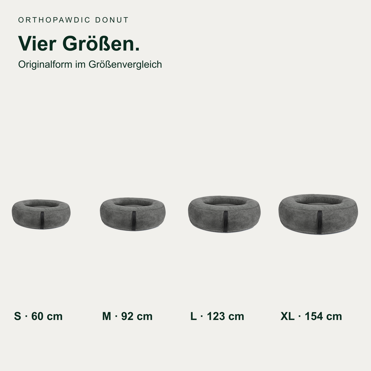 OrthoPawdic Donutbett Grau – Größen