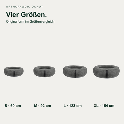 OrthoPawdic Donutbett Grau – Größen