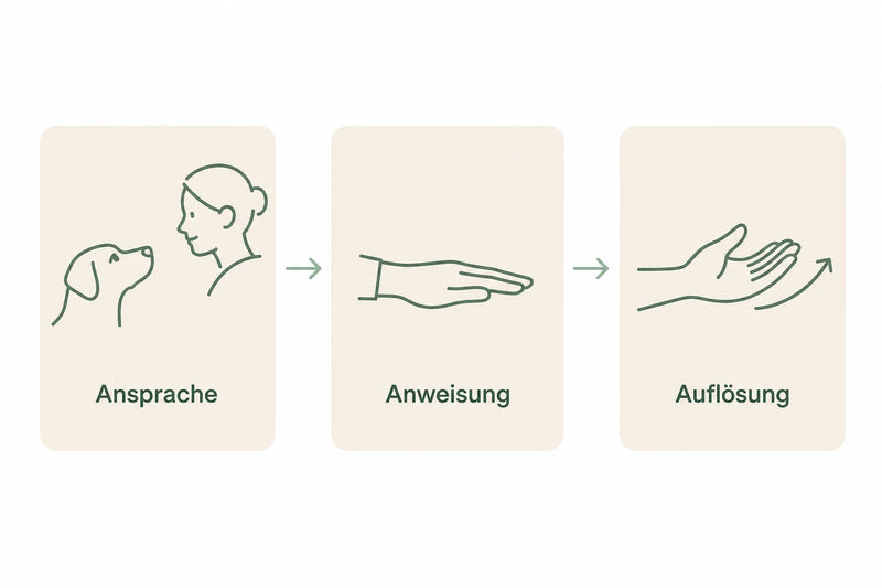 Vitomalia Lerngrafik zu Ansprache, Anweisung und Auflösung