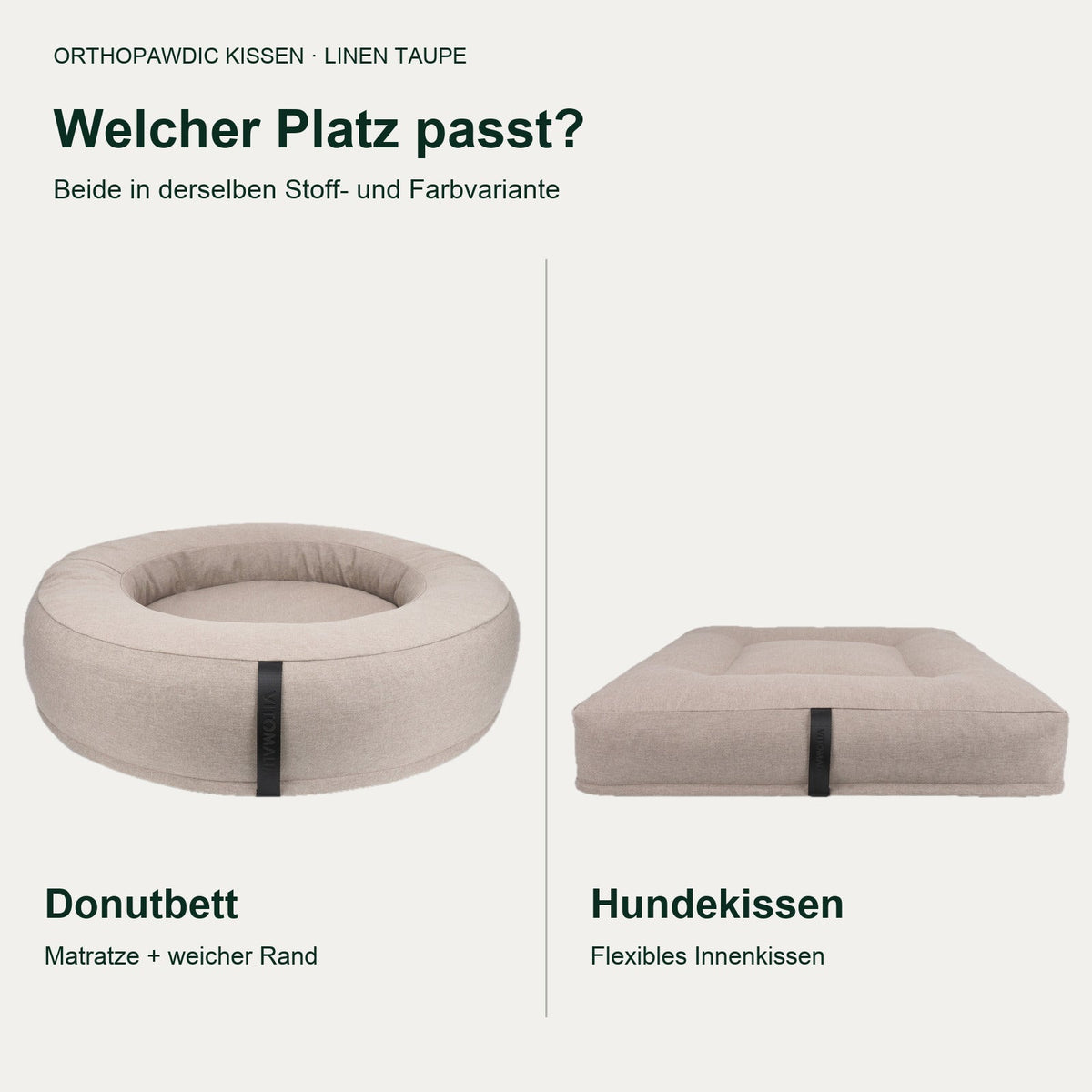 OrthoPawdic kissen linen taupe – Produktbild 6