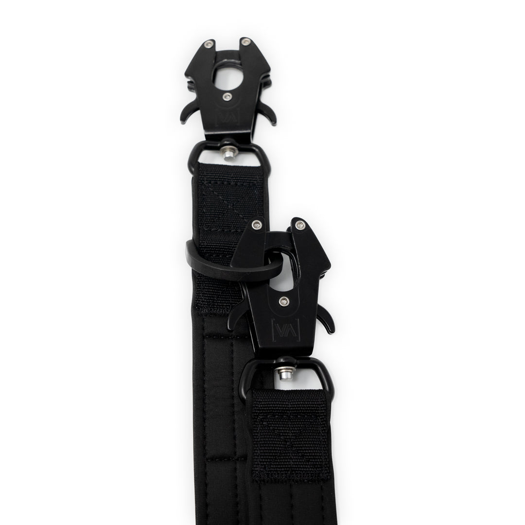 Hundeleine Extreme Edition Schwarz - 2,5m dreifach verstellbar - Vitomalia - Hundeleine